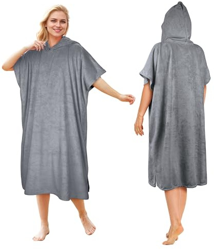 Kato Tirrinia - Serviette de Surf à Capuche Adulte Coupe-Vent extérieur Super Absorbant Compact léger Taille Unique