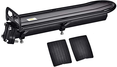 Porte-Bagages vélo en Alliage d'aluminium, étagère arrière réglable pour Tige de Selle, Charge Max. 10 kg, Noir, Compatible VTT et vélo de Route
