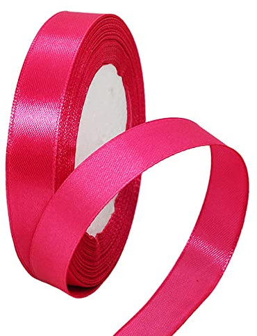 Ruban Satin Les Roses Fin 15mm,22m Polyester Ruban Satin,Ruban Cadeau Emballage,Ruban Noel Ruban Tissu pour Ballon,Couture,Nœuds,Artisanat,Bouquet,Décoration de Mariage,Voitures,Anniversaire,Gâteau
