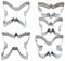 YUGHGH Osterkranz Backform Schmetterlingsform 5 schmetterlingsförmige Edelstahl-Metall-Messerform langlebige Antihaft-Kuchenform Nüsse Backform (Colour, One Size)