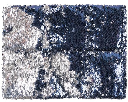 Sensory Owl Cuscino Ponderato Per Ginocchia Cuscino Con Peso Sensoriale Terapeutico Con Paillettes Sollievo Dallo Stress 30 x 40 cm 4 kg Argento Blu Navy