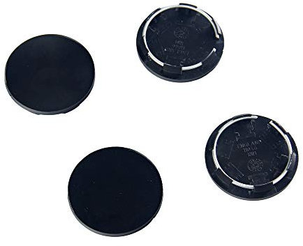4 x 50 mm schwarze Rennwagen-Radnabenkappen, ohne Logo, universelle Passform