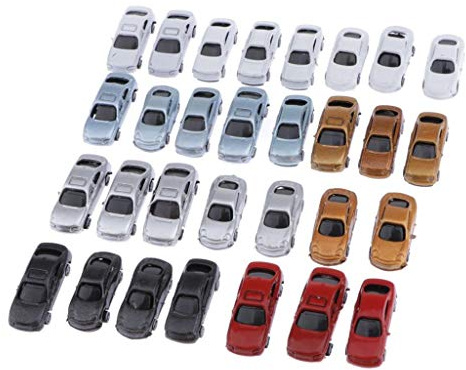 30 piezas pintadas modelo coches construcción tren diseño Z escala 1:200
