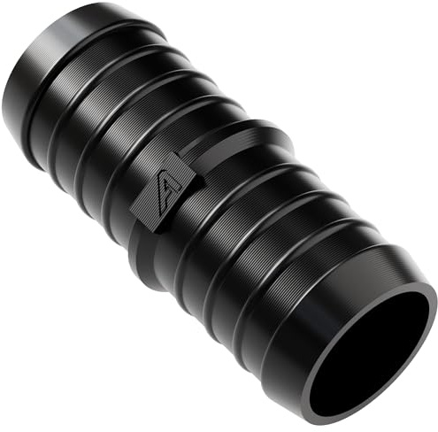 Raccord de tuyau en plastique cannelé de 35 mm (1 3/8 pouces) pour tuyaux de jardin, bassins, tuyaux d’eau, raccord droit en ligne