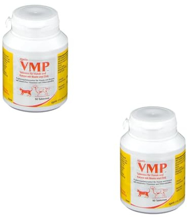 Zoetis VMP tabletter | Dubbelpack | 2 x 50 tabletter | för hundar och katter | Protein och mineraltillskott | för ammande och gravida kvinnor
