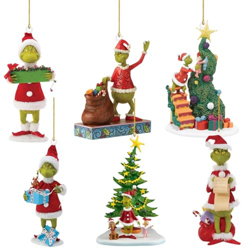 MEZHEN Decorazione Albero di Natale Ciondolo Ornamento Addobbi Natalizi Decorazioni Appendere Festa Decorazioni di Natale Accessori 6 Pezzi