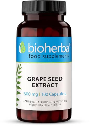 Grape Seed Extract Capsules 300mg - High Strength with OPC and Selenium - 100 Capsules
