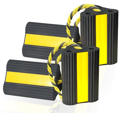 YATOINTO Wheel Chocks Rubber Chocks Block Stopper for RV Trailer Camper, 2 Pair 4 Pack