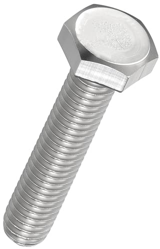 Kozelo 30 Pcs Tornillos Hexagonales - [M3-0.5x16] Acero Inoxidable 304 Grado A2-70 Roscado Completo Cabeza Hexagonal Métrica Tornillo Máquina Hexagonal Derecho Conducción, Plateado | Tornillo Máquina Hexagonal Derecho Conducción, Acero Inoxidable 304 Grado A2-70, Cabeza Hexagonal Métrica