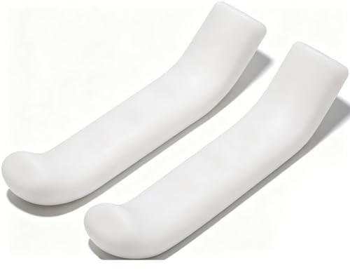2 piezas de agarre de palanca de frenos, manga de silicona universal de protección contra el mango del freno antideslizante cubre empuñaduras para la montaña y la bicicleta de (Blanco)