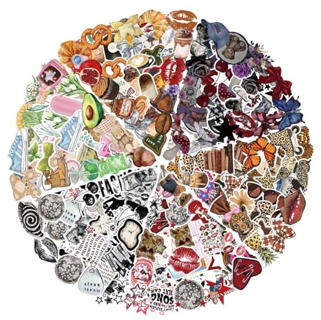 Bubaxuce 300 Etiquetas Para Niñas Estilo Y2k Lindas Pegatinas Decorativas Paquetes De Vinilo Para Portátil Botella De Agua Patineta Álbum De Recortes Fiesta