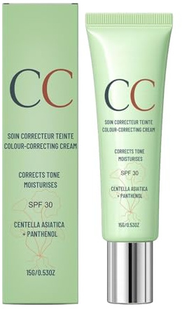 Återfuktande CC-kräm | Återfuktande concealer med solskyddsfaktor trettio - 15 Gram Primer Ansikte - För Kvinnor Och Flickor Med Samtliga Hudtyper Lämplig För Dejtande Fester Resande Och Vardaglig Pen