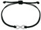 Nuoli® Armband Unendlichkeitszeichen Silber (bis 20cm verstellbar) Infinity Armband aus Stoff für Damen & Mädchen