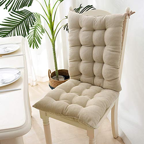 Coussin de Chaise avec Dossier,Coussins de Siège de Chaise pour Chaises de Cuisine Jardin Salle à Manger Terrasse,Matelas Coussin pour Chaise Fauteuil de Jardin,Haut Dossier Chaise Coussin D 40x95CM