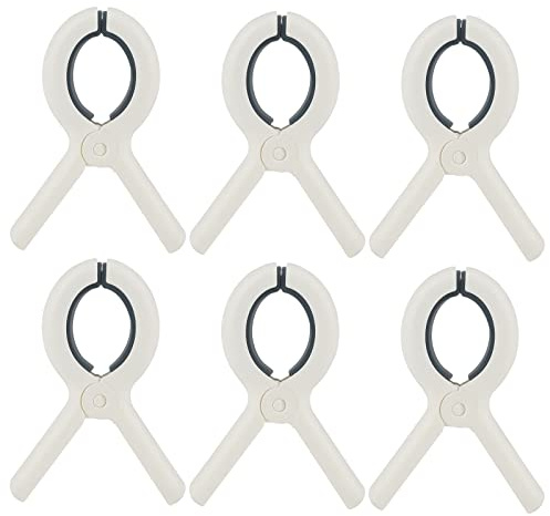 Rovedcity Beach Towel Clips Plastic Clothespins-Heavy Duty Clothes Pins for Beach Chair Pool Chair on Cruise Heavy Laundry Clothespins Windproof Clamps Beach Blankets Clothes Pegs Pack of 6