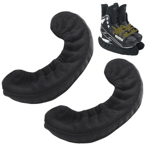 NyxSeat 1 Paar Kufenschutz Schlittschuhe, Mikrofaser, rutschfeste Schutzhülle, Schlittschuhschutz, Schlittschuhzubehör, Schlittschuhe für Eiskunstlauf und Kinder (schwarz)