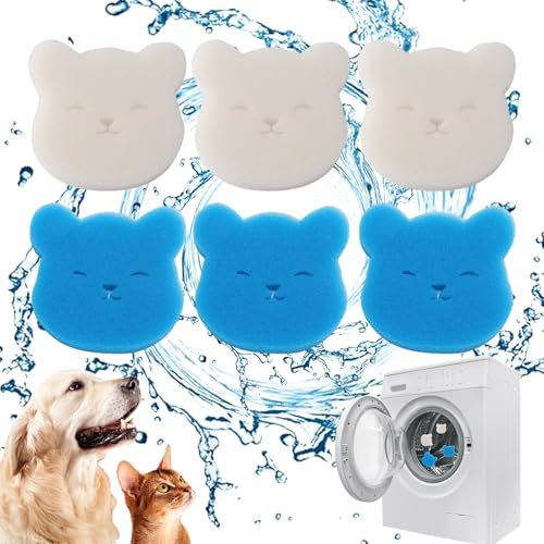 6 Stück Tierhaarentferner Waschmaschine Kann Wiederverwendet Werden Katzenhaar Fänger Waschmaschine Geeignet für Alle Haustiere Haarentferner Waschmaschine Geeignet für Hundehaare und Katzenhaare
