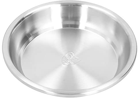 Riuulity Piatto Fondo in Acciaio Inossidabile 304 per Insalata, Piatto da Portata per Zuppa Resistente, per la Domestica (Piatto Fondo Lizi 304: 26cm)