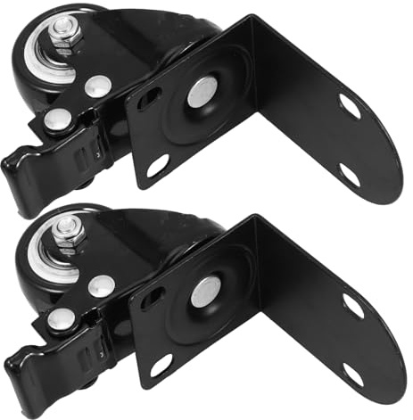 PartyKindom 2pcs Polyurethane Fixed Casters for Trolley Box Replacement Suitcase Wheels Quiet Rubber Construction for Easy Installation Enhanced Stability