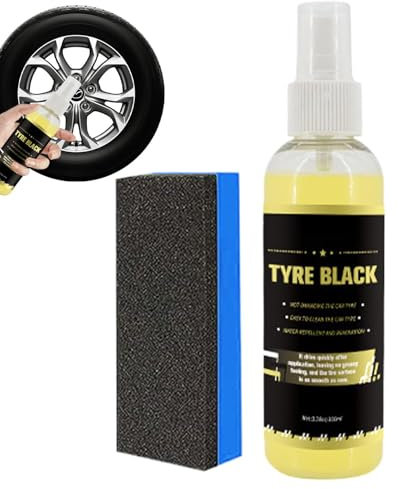 Lucida pneumatici neri, lucida ruote per pneumatici per auto | Spray per rivestimento ripristinante la lucentezza delle ruote da 100 ml,Agente protettivo per rivestimento lucidante per ruote di camion