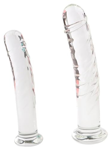 HCUDFN Dildo di vetro BDSM con glande liscio, plug anale in vetro, plug anale, dildo anale, massaggio alla prostata, giocattolo sessuale for punto G for uomini e donne(S)