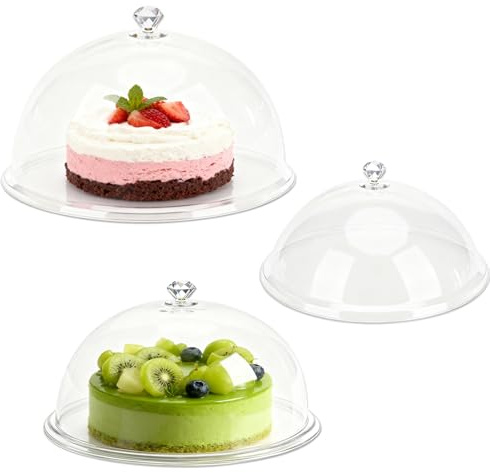 3 Acrylic Cake Domes Clear Round ，8“ 10” 12“Acrylic Cake Stand for Keeping Fresh – Ideal for Cake Enthusiasts, Restaurants & Dining Tables, Perfect for Dessert, Platters & Trays Display