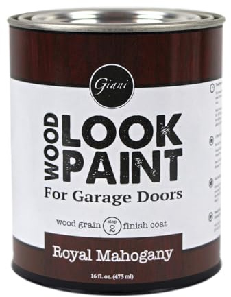 Giani Wood Look Paint for Garage Doors- Step 2 Wood Grain Finish Coat, Pint (Royal Mahogany)