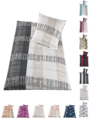 Seersucker Bettwäsche Baumwolle oder Microfaser 135x200 cm, 80x80 cm Bügelfrei Elias 100% Bauwolle