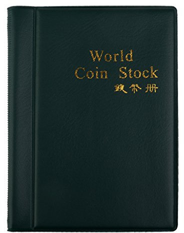 Álbum Numismático Colección de Monedas Almacenamiento Antiguo 120 Compartimentos 3x3 Cm (Verde)