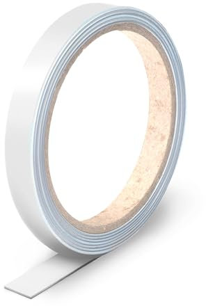 Bande murale magnétique en tôle d'acier autocollante comme base adhésive pour aimants I 12 mm de large I 2,5 mètres de long I bande magnétique I facilement découpe I pour aimants I mag241