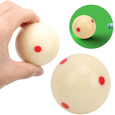 Zunate Snooker-Billardkugel, Kunstharz, 57,2 mm, mit roten / blauen Punkten, für Training und Snooker-Spiele (Red Dot)