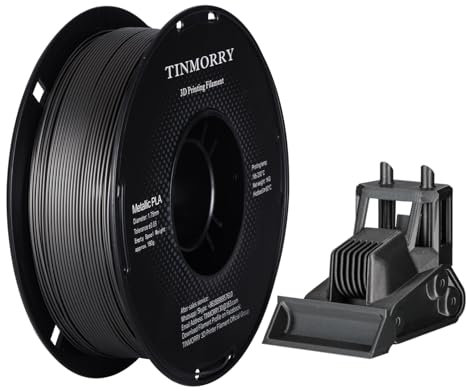 Metallic PLA Filament 1.75mm, TINMORRY 3D Drucker Filament, 1 kg 1 Spool, Space Grey