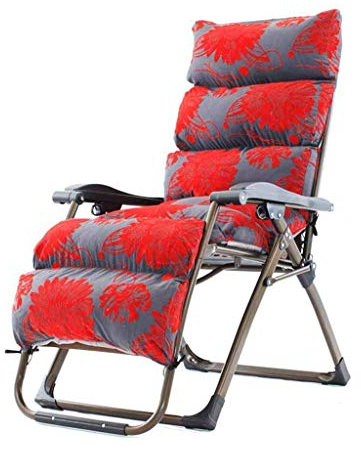 YQZQXWA ItzZa Zero Gravity Klappbarer Liegestuhl, Gartenliegestuhl, Sonnenliege, Mittagspausen-Entspanner mit Baumwollpolster Innovate