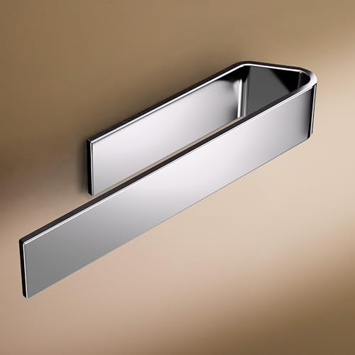 Design Amburgo Porta asciugamano adesivo | Porta Asciugamani Cucina e Bagno | Designo modern | 22 cm | Cromo