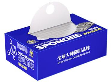 Esponja limpiadora de alta eficiencia que corta fácilmente las grasas y la suciedad en todas las superficies para uso doméstico y en coche