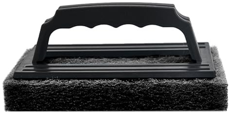 Yabauuop Cepillo limpiador para barbacoa, cepillo para barbacoa con rascador – Accesorios de cocina para hierro fundido Camping Jardín