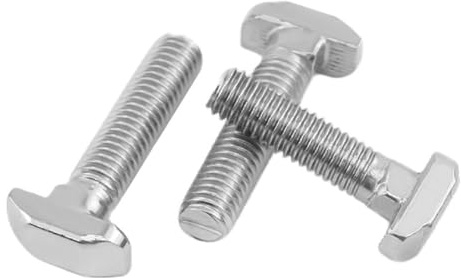 ACOLY 20 st M6 T-spårsbultar, M6x30mm rostfritt stål A2-70 hammarskruvar för solcellsmonteringsskenor aluminiumprofil växthus solceller