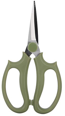 Multifunctional Floral Scissors, Pruning Shears for Flower Cutting, 6.5cm SK5 Steel Blade with Ergonomic ABS Grip, Ideal for Gardening, Floral Arranging and Trimming (Green)