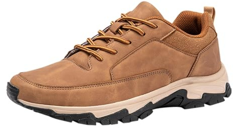 Zapatos deportivos para hombre, de ajuste ancho, ligeros, de verano, cómodos, versátiles, informales, para exteriores, antideslizantes, para senderismo, zapatos de plataforma, zapatos de piel
