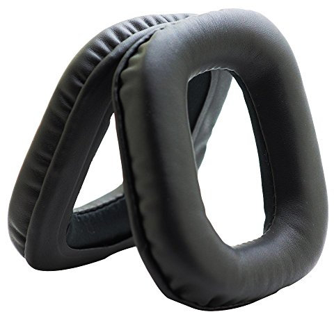 MMOBIEL Ersatz Ohrpolster für Logitech G35 G935 G933S G933 G930 G635 G633S G633 G533 G433 G432 G431 G430 G332 G233 G231 G230 Gaming Kopfhörer Protein PU Kopfhörer Ohrpolster - Schwarz