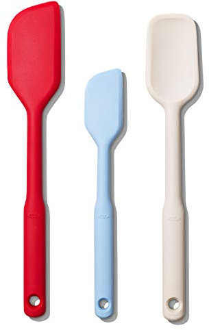 OXO 11299900 Good Grips 3 Piece Silicone Spatula Set, Multicolor