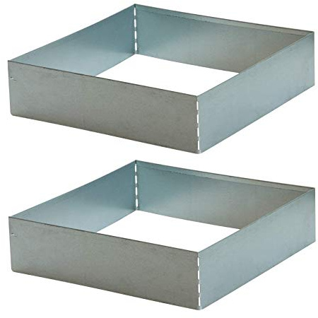 Premium Rasenkante Square 40x40 cm Beetumrandung Rasenbegrenzung Beeteinfassung 2 Stück von Gartenwelt Riegelsberger