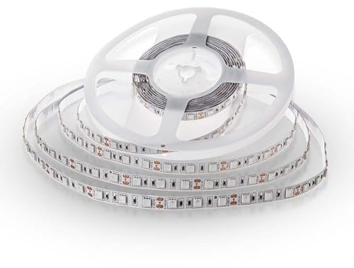 V-TAC Striscia Led da Interno 11W - 5 Metri di Lunghezza - SMD 5050 Alta Luminosità - Luce Bianca Naturale 4000k - Strisce Led - Striscia LED Adesiva per Casa, Cucina, Camera, Ambienti - 12 Volt