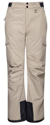 Arctix Kids Snow Sports Cargo Snow Pants with Articulated Knees, Stone, Large