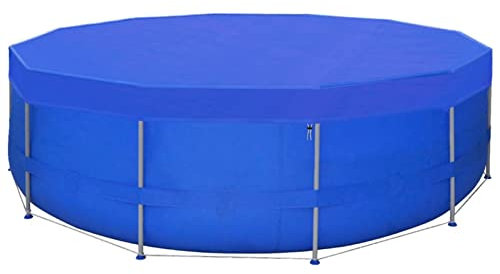 SHUJING Cubierta de Piscina 2 Unidades, Accesorios Piscina, Tapa Piscina, Cobertor Piscina, Cubre Piscinas, Funda Piscina, Protector Suelo Piscina, Redonda PE 540 cm 90 g/m2