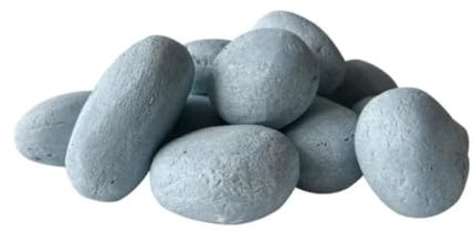 Piedras Decorativas de Fibra cerámica para Chimenea de etanol y de Gas, 24 Unidades (Gris)