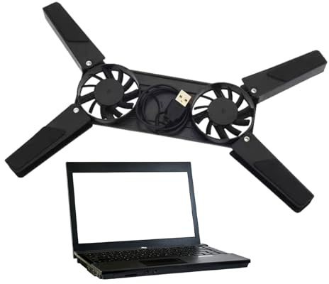Pad Di Raffreddamento Per Laptop - Cooler Pieghevole Con 2 Ventole | Fan Del Notebook USB Supporto Stand Computer Base Ventilata Portatile Adatto Il Surriscaldamento 'Ufficio Gioco La Casa Protezi