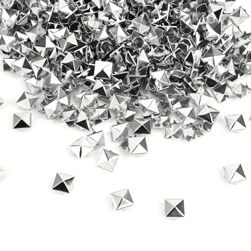 500 Stück Quadratische Nieten Metall für Kleidung Taschen Lederband Schuhe
