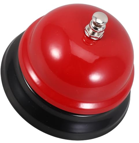 TOYZFRIENDY Campanello a Mano Rosso per Ristorante e Hotel, Buzzer da Gioco per Concorsi e Quiz, Campanello di Chiamata per Servizio Clienti e Tavoli da Pranzo, Dispositivo Wireless