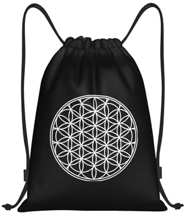 Geometría Sagrada De La Flor De La Vida Hombre Mujer Mochila De Cuerdas Ligera Bolsa De Gimnasio Impermeable Mochila Con Cordón Para Baloncesto Natación Voleibol Senderismo